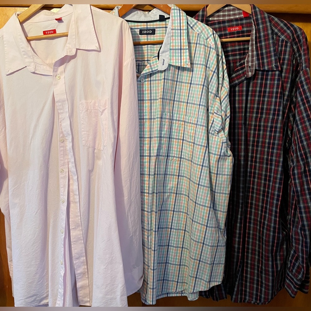 Group of Izod Big and Tall Shirts
